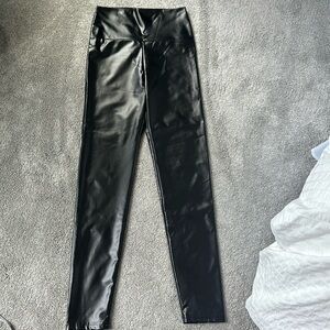 High waisted leather* leggings